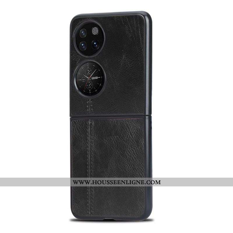 Coque Huawei P50 Pocket Simili Cuir Coutures
