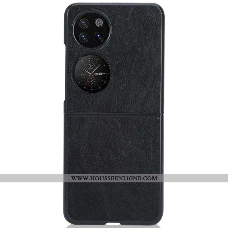 Coque Huawei P50 Pocket Simili Cuir Litchi