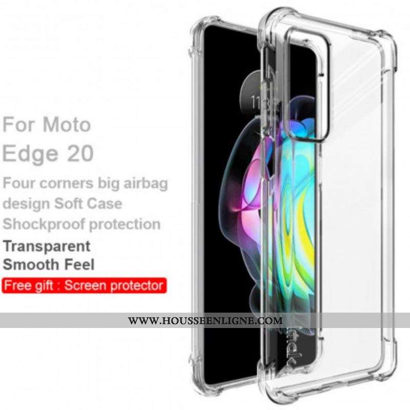 Coque Motorola Edge 20 Transparente avec Film Écran IMAK