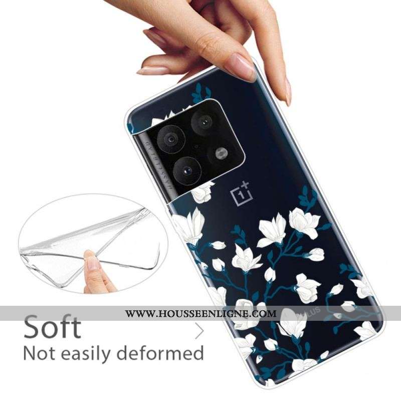 Coque OnePlus 10 Pro 5G Fleurs Blanches
