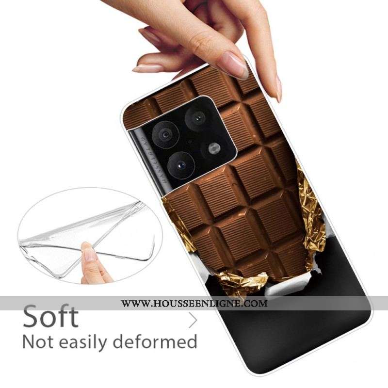 Coque OnePlus 10 Pro 5G Flexible Barre de Chocolat