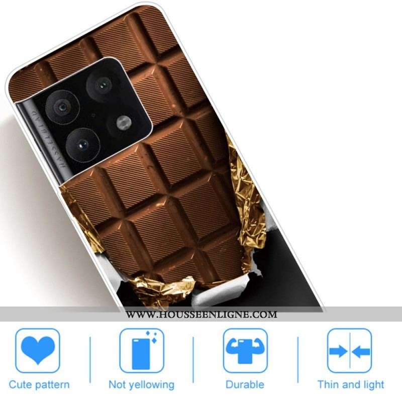 Coque OnePlus 10 Pro 5G Flexible Barre de Chocolat