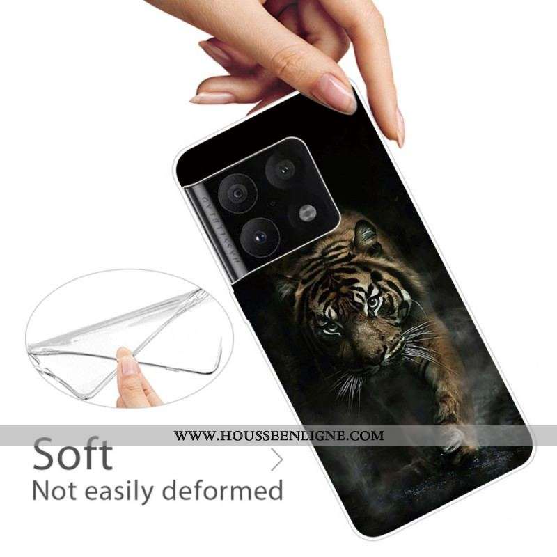 Coque OnePlus 10 Pro 5G Flexible Tigre Dans Brume