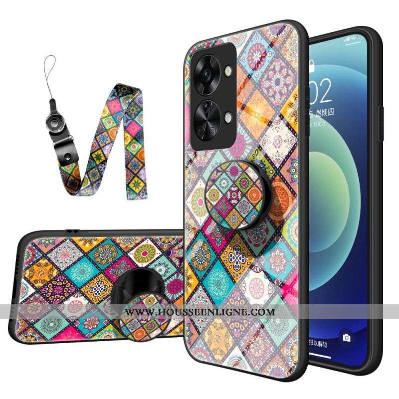 Coque OnePlus Nord 2T 5G Support Magnétique Patchwork