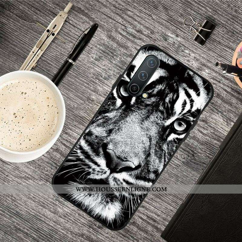 Coque OnePlus Nord CE 5G Tigre Noir et Blanc