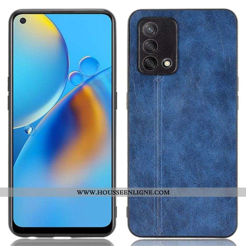Coque Oppo A74 4G Style Cuir Coutures