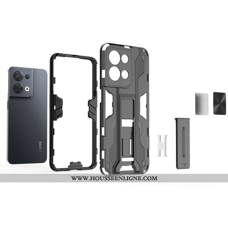 Coque Oppo Reno 8 Support Amovible Vertical et Horizontal