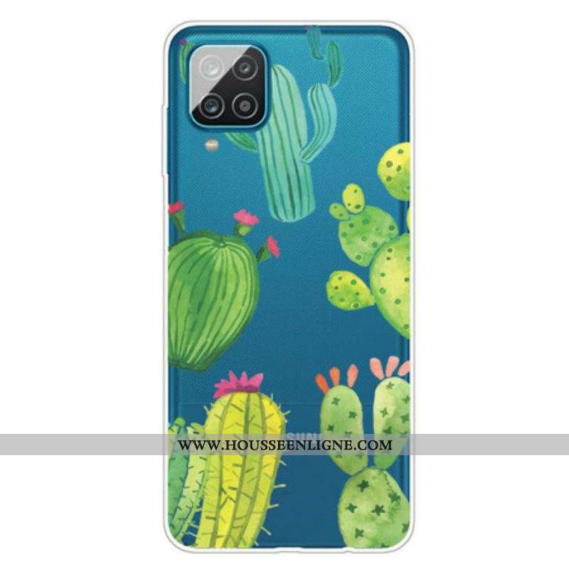 Coque Samsung Galaxy A12 / M12 Cactus Aquarelle