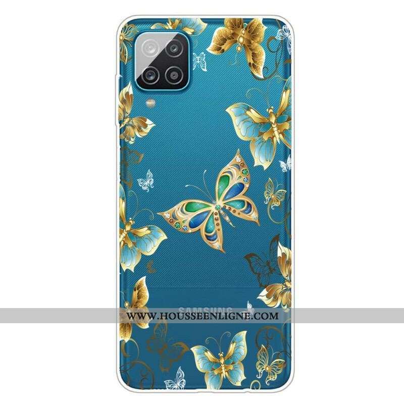 Coque Samsung Galaxy A12  / M12 Papillons Design