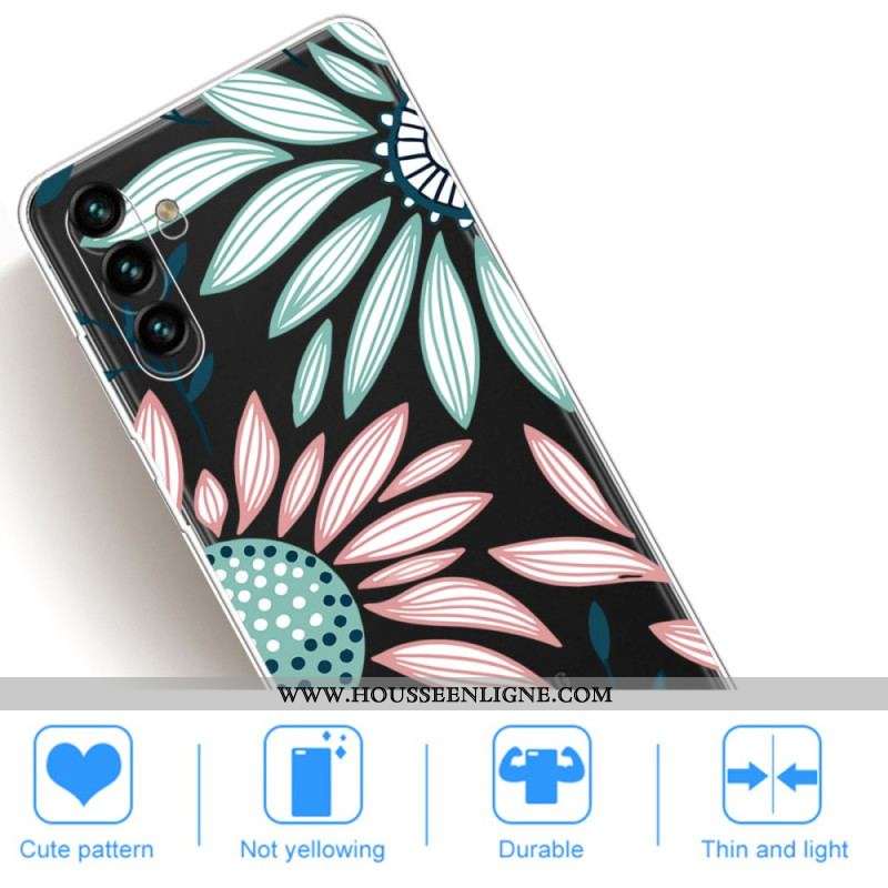 Coque Samsung Galaxy A13 5G / A04s Transparente Une Fleur