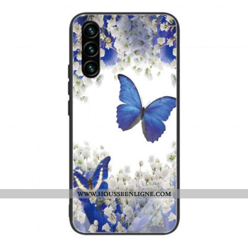 Coque Samsung Galaxy A13 5G / A04s Verre Trempé Papillons Design
