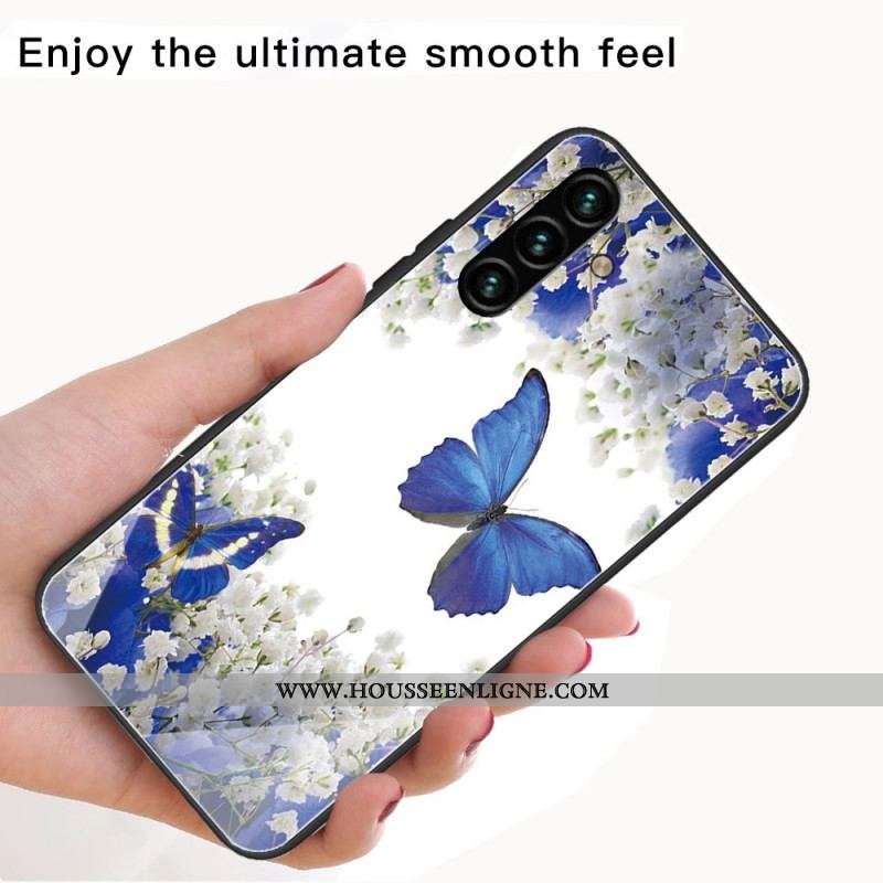 Coque Samsung Galaxy A13 5G / A04s Verre Trempé Papillons Design