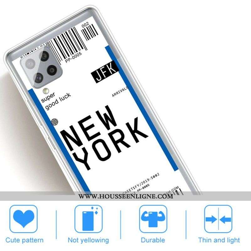 Coque Samsung Galaxy A42 5G Boarding Pass to New York