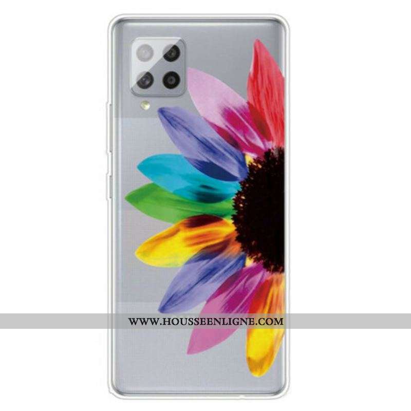 Coque Samsung Galaxy A42 5G Fleur Colorée
