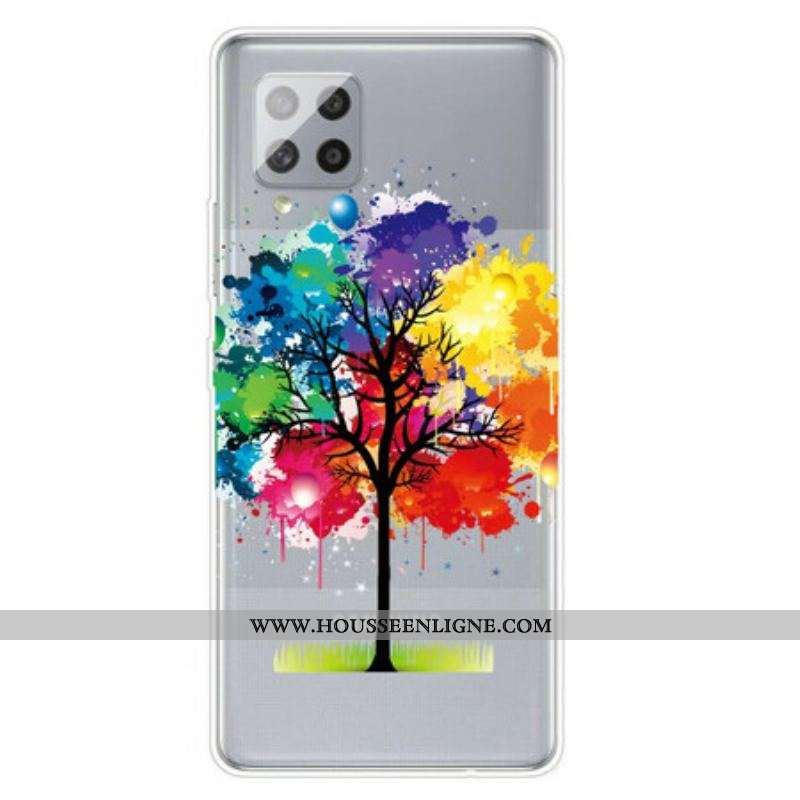 Coque Samsung Galaxy A42 5G Transparente Arbre Aquarelle