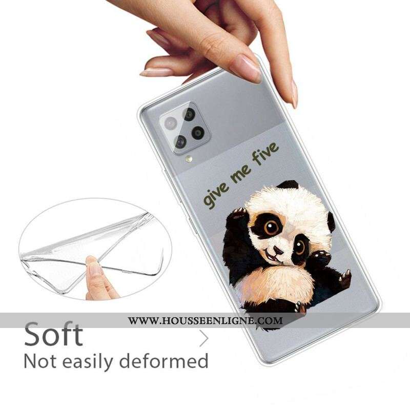 Coque Samsung Galaxy A42 5G Transparente Panda Give Me Five