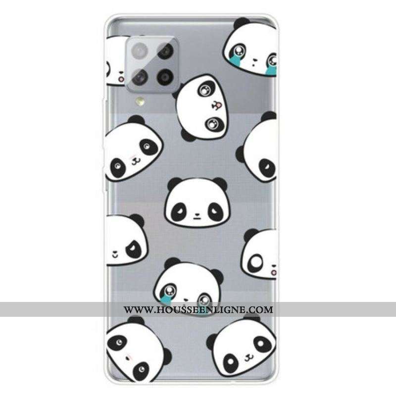 Coque Samsung Galaxy A42 5G Transparente Pandas Sentimentaux