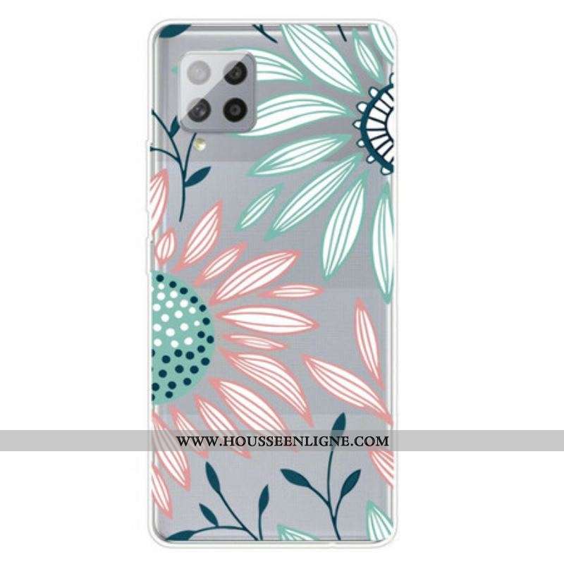 Coque Samsung Galaxy A42 5G Transparente Une Fleur