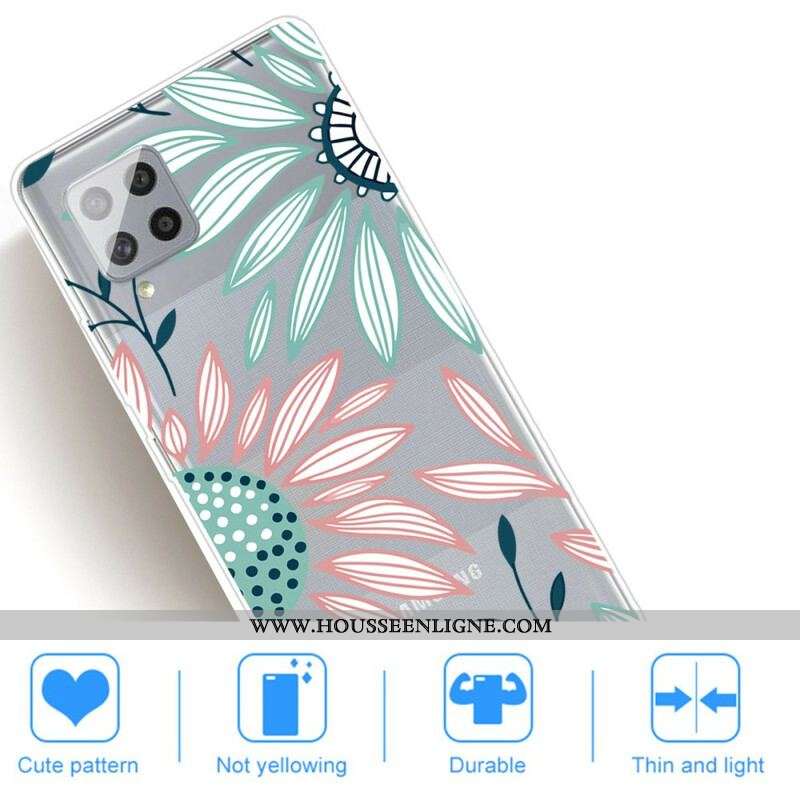 Coque Samsung Galaxy A42 5G Transparente Une Fleur