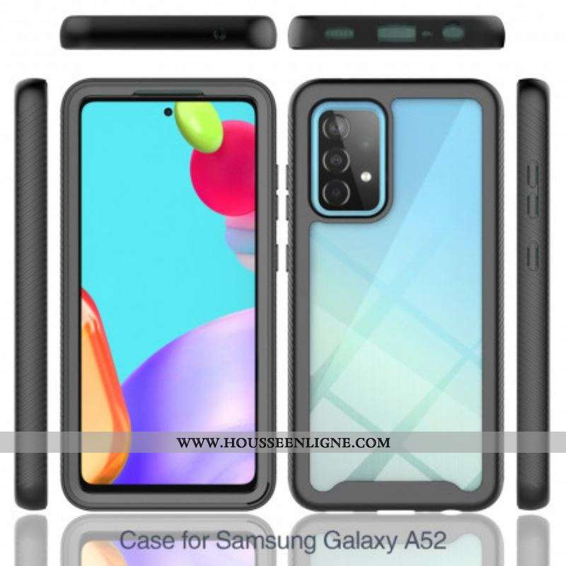 Coque Samsung Galaxy A52 4G / A52 5G / A52s 5G Conception Hybride Rebords Silicone