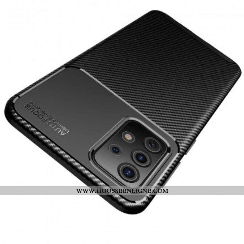 Coque Samsung Galaxy A52 4G / A52 5G / A52s 5G Flexible Texture Fibre Carbone