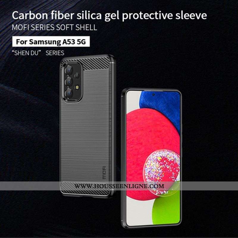 Coque Samsung Galaxy A53 5G Fibre Carbone Brossée MOFI