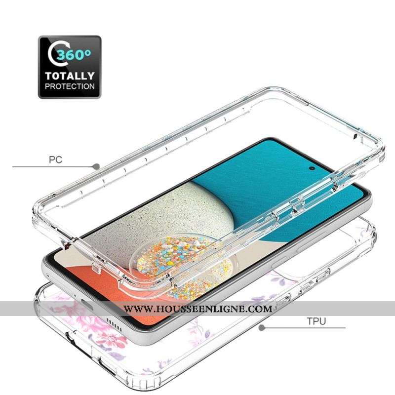 Coque Samsung Galaxy A53 5G Transparente Fleurs