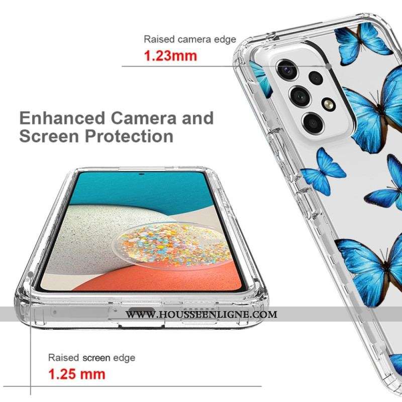 Coque Samsung Galaxy A53 5G Transparente Papillons