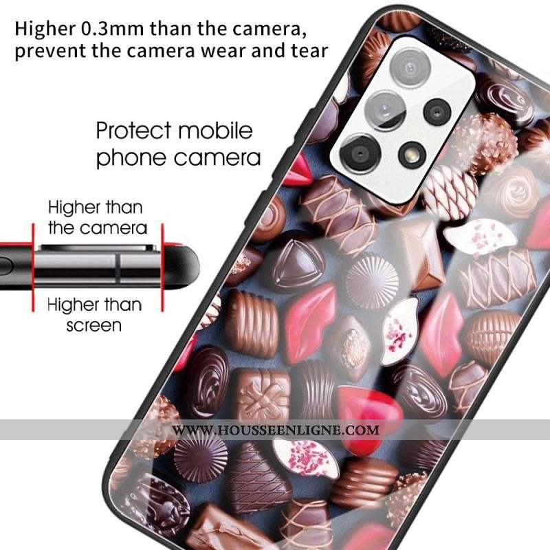 Coque Samsung Galaxy A53 5G Verre Trempé Chocolats