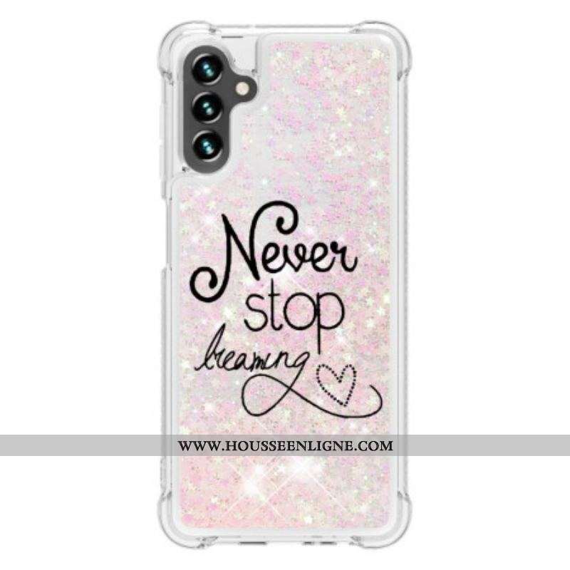 Coque Samsung Galaxy A54 5G Paillettes Never Stop