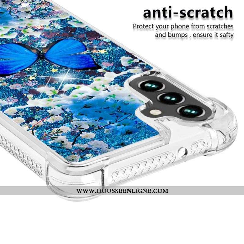 Coque Samsung Galaxy A54 5G Paillettes Papillons