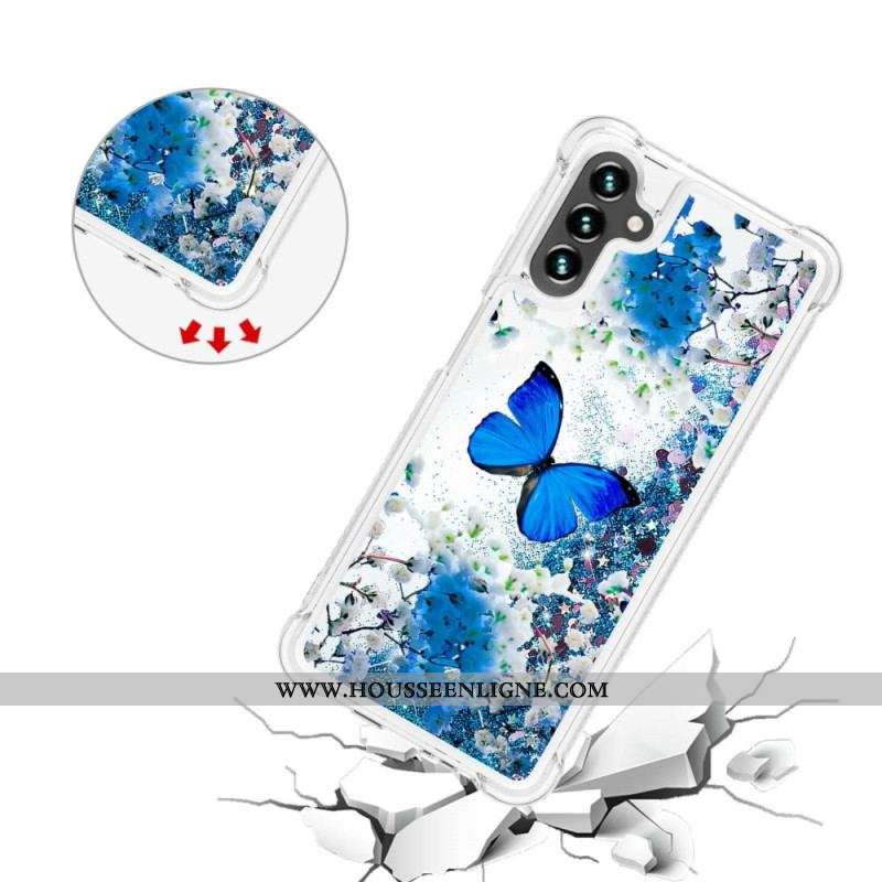 Coque Samsung Galaxy A54 5G Paillettes Papillons