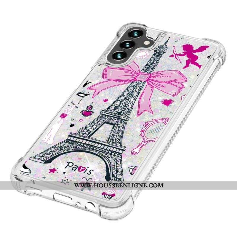 Coque Samsung Galaxy A54 5G Paillettes Tour Eiffel