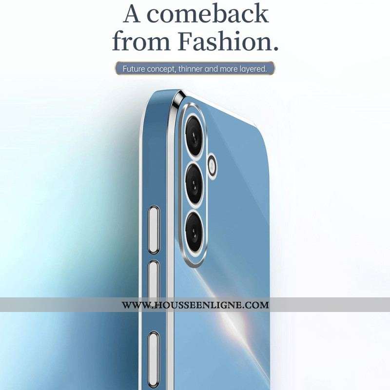 Coque Samsung Galaxy A54 5G Silicone Rebords Dorés