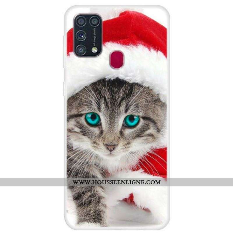 Coque Samsung Galaxy M31 Chat de Noël