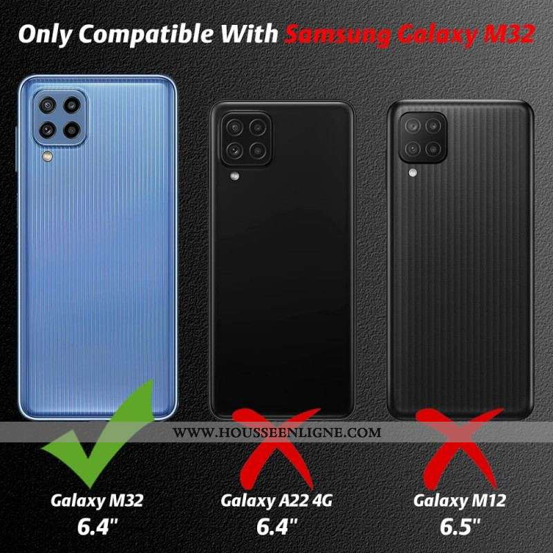 Coque Samsung Galaxy M32 Combo Coque et Verre trempée Écran