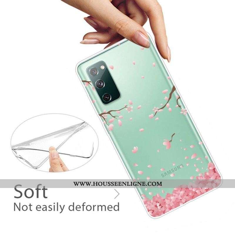 Coque Samsung Galaxy S20 FE Branches à Fleurs