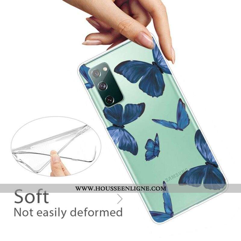 Coque Samsung Galaxy S20 FE Papillons Sauvages