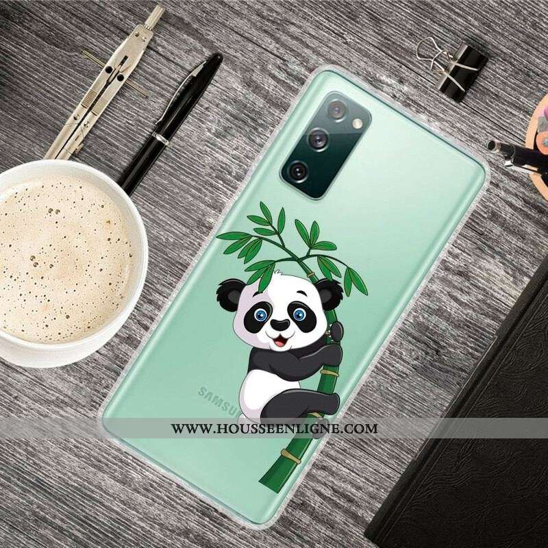 Coque Samsung Galaxy S20 FE Transparente Panda Sur Le Bambou