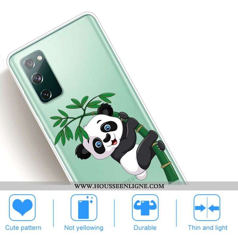Coque Samsung Galaxy S20 FE Transparente Panda Sur Le Bambou
