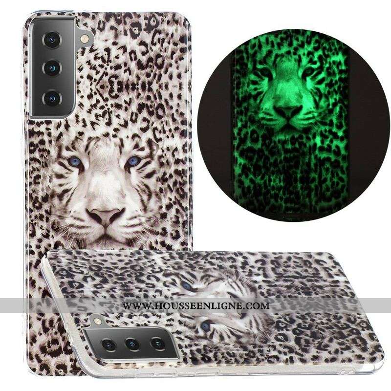 Coque Samsung Galaxy S21 5G Leopard Fluorescente