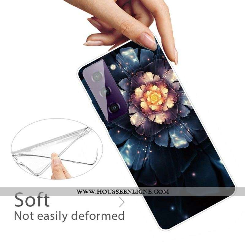 Coque Samsung Galaxy S21 FE Flexible Fleurs