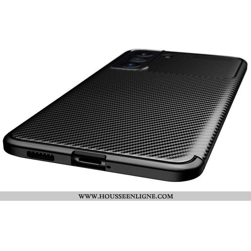 Coque Samsung Galaxy S21 FE Flexible Texture Fibre Carbone