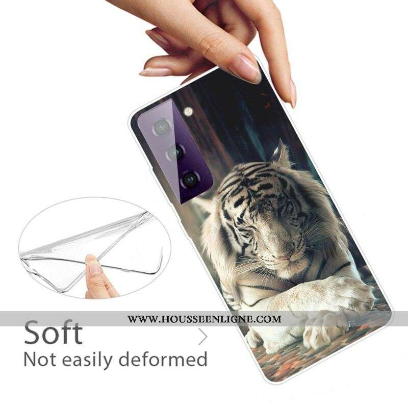 Coque Samsung Galaxy S21 FE Flexible Tigre