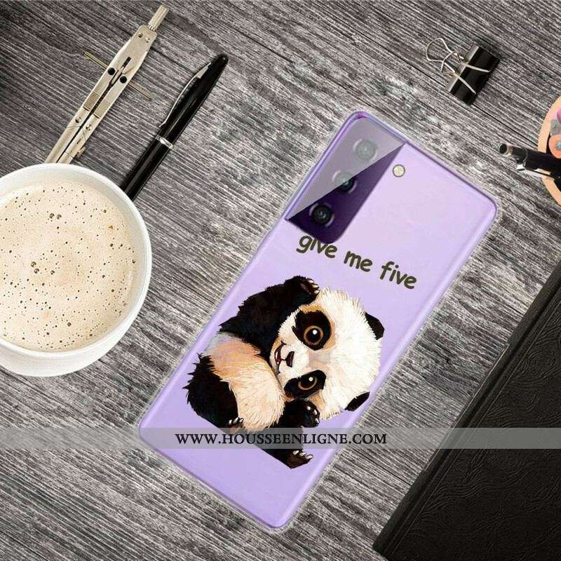 Coque Samsung Galaxy S21 FE Panda Give Me Five