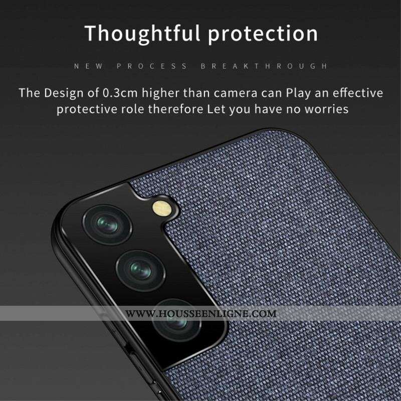 Coque Samsung Galaxy S21 FE  Simili Cuir et Tissu