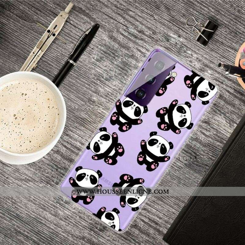 Coque Samsung Galaxy S21 FE Top Pandas Fun