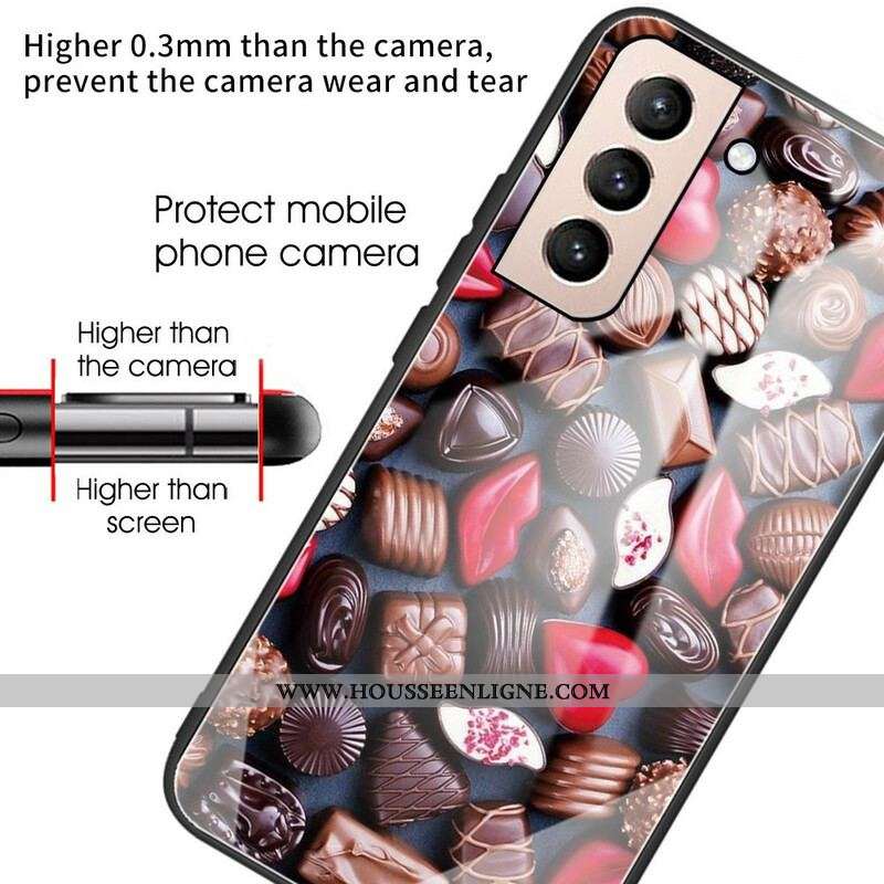 Coque Samsung Galaxy S21 FE Verre Trempé Chocolat