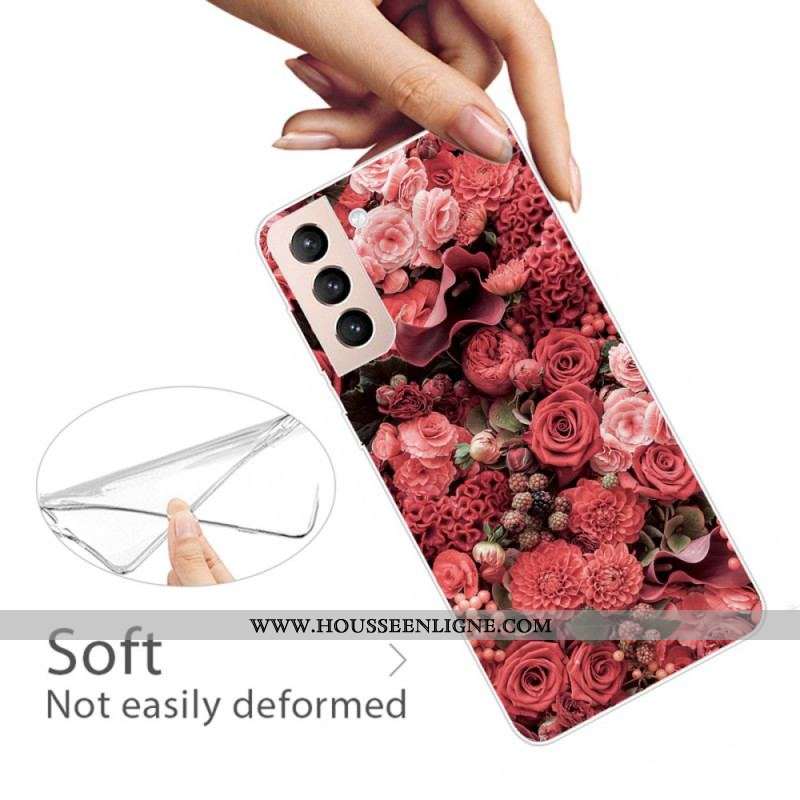 Coque Samsung Galaxy S22 5G Fleurs Roses