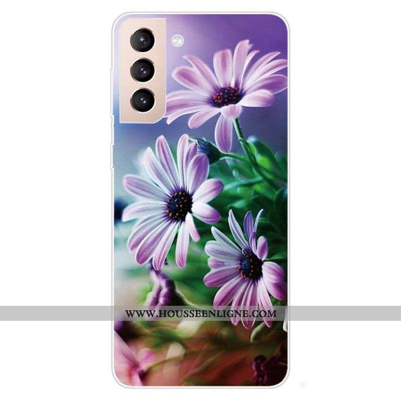 Coque Samsung Galaxy S22 5G Fleurs Réalistes